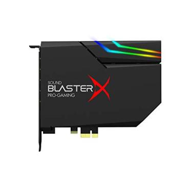 Imagem de Creative Sound BlasterX AE-5 Hi-res SABRE32 Ultra-Class 32-bit/384kHz Placa de som para jogos PCIe e DAC com 1 fita de LED RGB, até 122dB SNR, fone de ouvido discreto Xamp Bi-amp, Option 1: Black with DDL and DTS