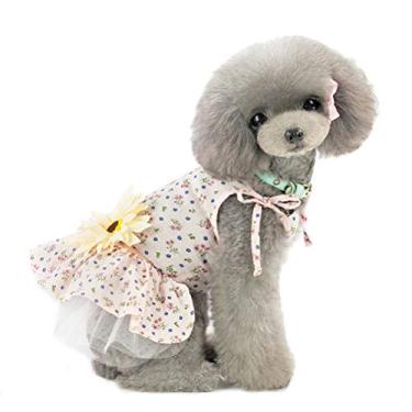 Imagem de Balacoo 1 peça de vestido floral margarida para cachorro roupas de verão colete camisetas vestido de verão roupas de poodle - tamanho PPBalacoo XL