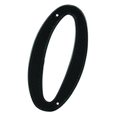 Imagem de Prime-Line Número de endereço de casa MP4110 "0", acabamento preto, molde de zinco, 10 cm (pacote com 2)
