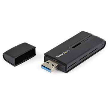 Imagem de StarTech.com Adaptador de rede USB 3.0 AC1200 Dual Band Wireless-AC - Adaptador WiFi 802.11ac - 2,4 GHz/5 GHz USB Wireless - Placa de rede CA (USB867WAC22), preta