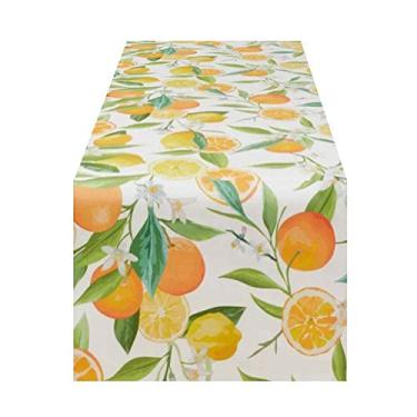 Imagem de Caminho de mesa limão e laranja – 40,64 x 182,88 cm Oblongo, multi