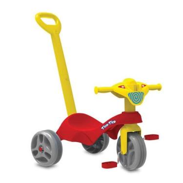 Triciclo infantil 2 em 1 c/ empurrador 1-3 anos bandeirante velotrol