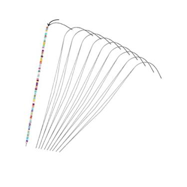 Imagem de Kit 3 Agulha Curva Miçanga para Potinho Giratório Artesanato Arte Pulseira Colar Missanga