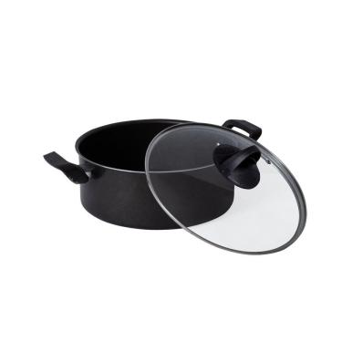 Imagem de Panela Caçarola Antiaderente 16 cm Tampa de Vidro