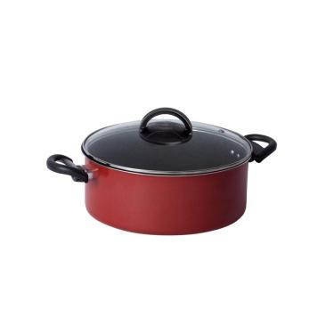 Imagem de Panela Caçarola Antiaderente 22 Cm tampa de Vidro