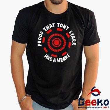 Imagem de Camiseta Homem De Ferro Proof That Tony Stark Has A Heart Iron Man Gee