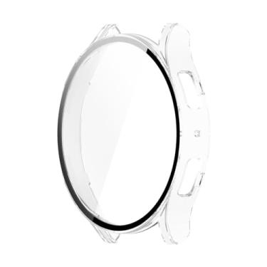 Imagem de Case Capa com Pelicula de Vidro 3D LTIMPORTS, compativel com Galaxy Watch 6 40mm Sm-R930 BT e Sm-R935 LTE (Transparente)