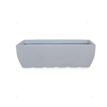 Imagem de Vaso De Planta Jardineira De Polietileno 80X30 Cinza Claro