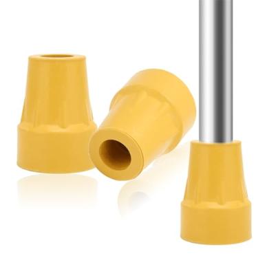 Imagem de 2 Peças Pontas De Muleta, Extremidades De Borracha De Muleta De 19 Mm, Substituição De Ponta De Muleta Para Serviço Pesado Absorvente De Choque Para Bengala De Muleta