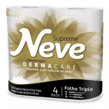 Imagem de Papel Higienico Neve Neutro Supreme Folhas Tripla Com 4 Unidades