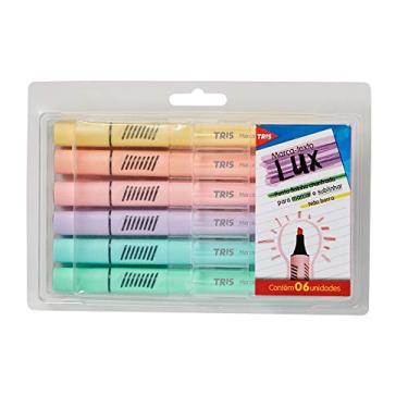 Imagem de Marca Texto Lux - Pastel - Cart C/6 Cores - Tris