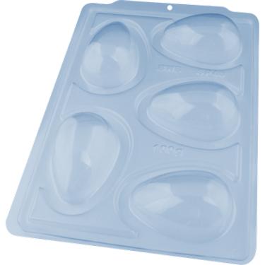 Imagem de 2 Formas especial p/ ovo de pascoa liso 100g 3 partes c/ silicone  bwb 3615 sp 48