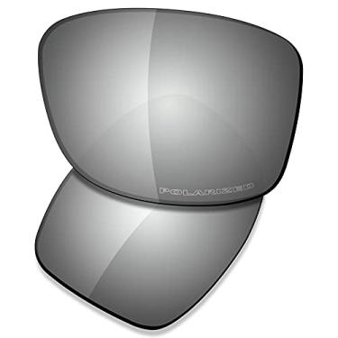 Imagem de SAUCER Lentes de reposição premium para óculos de sol Oakley Jupiter Carbon OO9220, Metal cromado polarizado, One Size