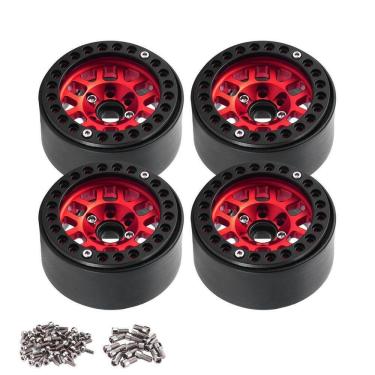 Imagem de 4pcs metal 1.9 polegadas beadlock rim wheel hub fit 1.9 pneus para