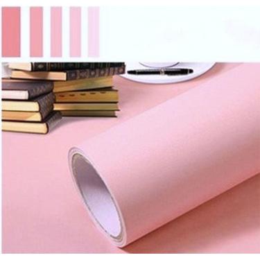 Imagem de Papel Adesivo Rosa ou Verde Menta Liso Fosco, Revestimento de Móveis e Paredes