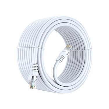 Imagem de Cabo Ethernet Maximm Cat 6, Cabos Cat6 – Cabo de Internet Snagless Cabo de rede de computador de cobre puro listado UL, 24 AWG – Inclui abraçadeiras de cabo., Branco, 50 Feet