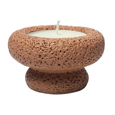 Imagem de 2 peças nórdico minimalista criativo copo de cimento aromaterapia quarto auxílio para dormir infundido com cera de soja - laranja escuro-essência de canela