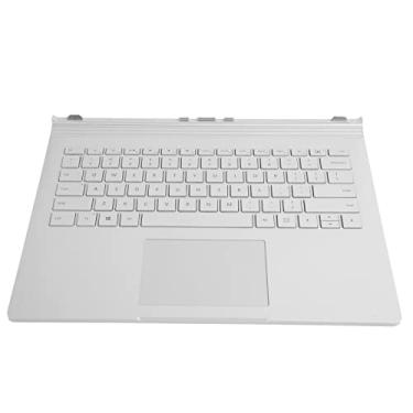 Imagem de YEmirth Teclado multifuncional, elegante, simples, portátil, ultrafino, prata, teclado multifuncional de substituição para Microsoft Laptop Book 1