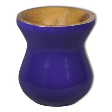 Imagem de Cuia Madeira Nobre Imbuia Chimarrão Perolizada Roxa