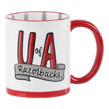Imagem de Glory Haus Canecas de café ou sopa jumbo universitárias, pintadas à mão, 473 ml, cerâmica (Arkansas)