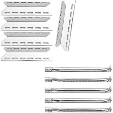 Imagem de Peças de reposição para churrasqueira Charmglow 720-0234 720-0289, Nexgrill 720-0033 720-0234 720-0289, Kirkland 720-0025, placa térmica domadora de chamas, tubo de substituição para churrasqueira