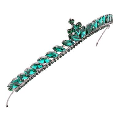 Imagem de Tiara-coroa feminina para festa de casamento de henna | Acessórios de cabelo com glitter para concurso de aniversário de noiva, baile de formatura, fantasia de Halloween, festa de Natal, coroas de