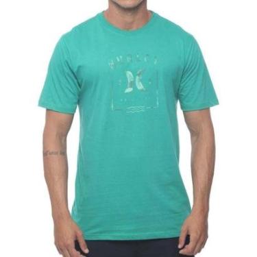 Imagem de Camiseta Hurley Silk Acqua Masculina-Masculino