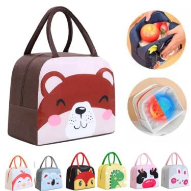 Imagem de Lancheira Infantil Bolsa Termica Necessaire Escolar Menino Menina (Urso)