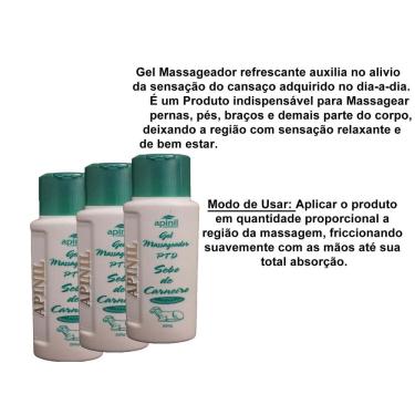 Imagem de 12 unid Gel Massageador PTD Com Sebo De Carneiro Apinil