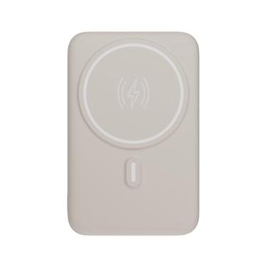 Imagem de Geonav Power Bank, Carregador Portátil Universal por Indução 10.000mAh, Carregamento rápido*, Suporte Dobrável, Compatível com MagSafe® PB10MAGOW Off White