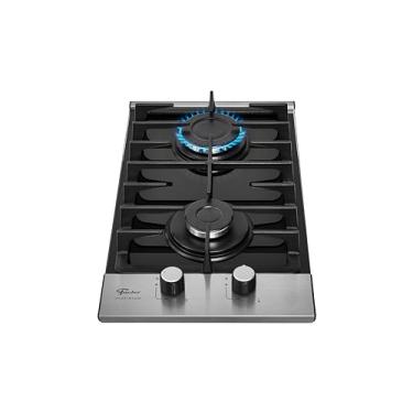 Imagem de FISCHER COOKTOP À GÁS 2 BOCAS PLATINIUM MESA VIDRO PRETO 33795-92120