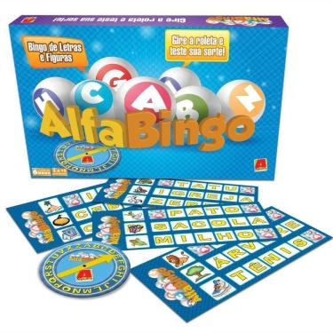 Imagem de Novo jogo alfabingo bingo de letras e figuras - algazarra