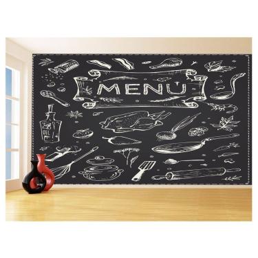 Imagem de Papel De Parede 3D Estilo Lousa Cozinha Menu Dia 3,5M Lcb32