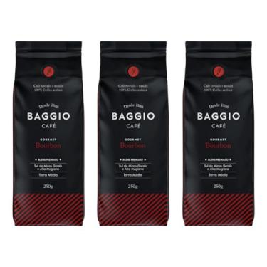 Imagem de Café em Grão, Baggio, Bourbon, 3 Pacotes de 500g
