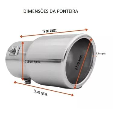 Imagem de Ponteira Para Escapamento Esportivo Universal Carro (Fibra de Carbono)
