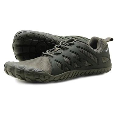 Imagem de Sapatos masculinos descalços Oranginer – biqueira grande – sapatos minimalistas para treino cruzado, 3-army Green, 12
