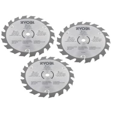 Imagem de Ryobi 18v P503 P504 P506 3-Pack 5-1/2" carbide tipped circular saw blade New