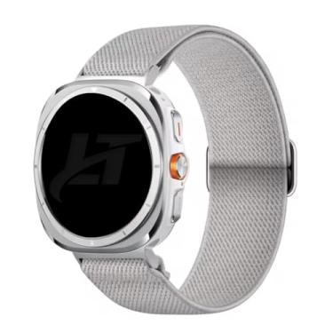 Imagem de Pulseira Nylon Flex LTimports, compativel com Galaxy Watch Ultra 47mm Sm-L705F (LT-Cinza-nevado)