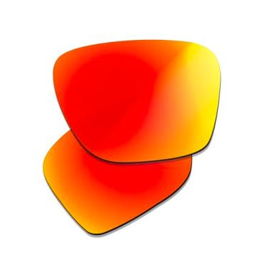 Imagem de Prizo ORL Lentes de reposição polarizadas para óculos de sol Oakley Sylas XL OO9448 (preto escuro) (irídio vermelho fogo)