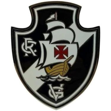 Imagem de Escudo do Vasco da Gama em Metal Futpin Oficial - 10 x 8cm