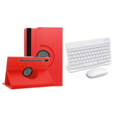 Imagem de Capa Com Teclado E Mouse Bluetooth P/ Tablet Galaxy S7 Fe 12.4 T735 - 