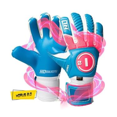 Imagem de N1 Goalkeeper gloves Horus 2.0 Elite Luvas de Goleiro Adulto para Futebol Profissional com Corte Padrão. De Látex Alemão com Fecho de Dupla Volta. Ótima Amortecimento e Proteção. Zaka. 10