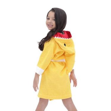 Imagem de Roupão Infantil Tubarão Amarelo - QUIMERA KIDS, M