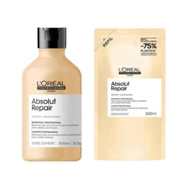 Imagem de Kit Shampoo Gold Quinoa 300ml + Refil 240ml - Loreal