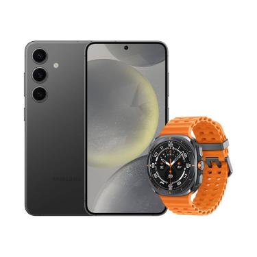 Imagem de Combo S24 FE (256GB) - Grafite + Galaxy Watch Ultra LTE 47mm - Titânio Cinza