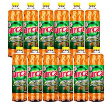 Imagem de Limpador Pinho Urca Desinfetante Multiuso 500ml Kit C/ 12 Un