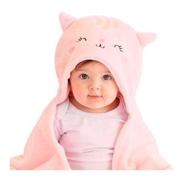 Imagem de Cobertor Infantil Fleece Capuz Bebe Criança Bichinho Piscina - anjo da