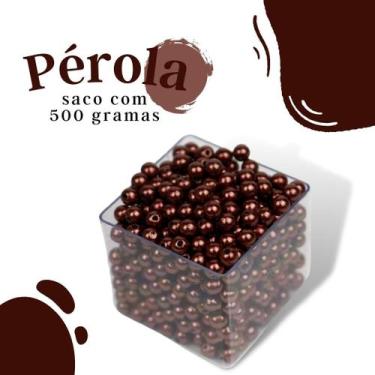 Imagem de Pérola Marrom Havana 10Mm Pacote Com 500 Gramas - Nybc