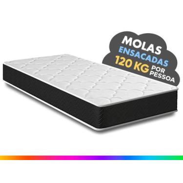Imagem de Colchão Solteiro Molas Ensacadas Pergola Europillow 88x188x23cm - Maes