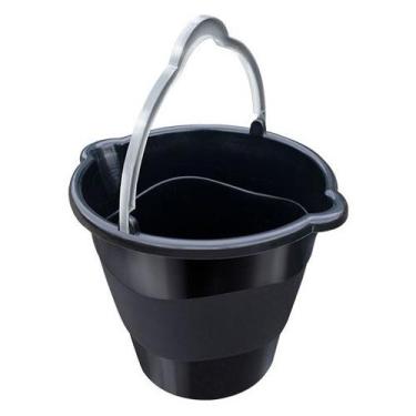 Imagem de Balde Para Limpeza Bico Duplo 10 litros Preto - ARQPLAST